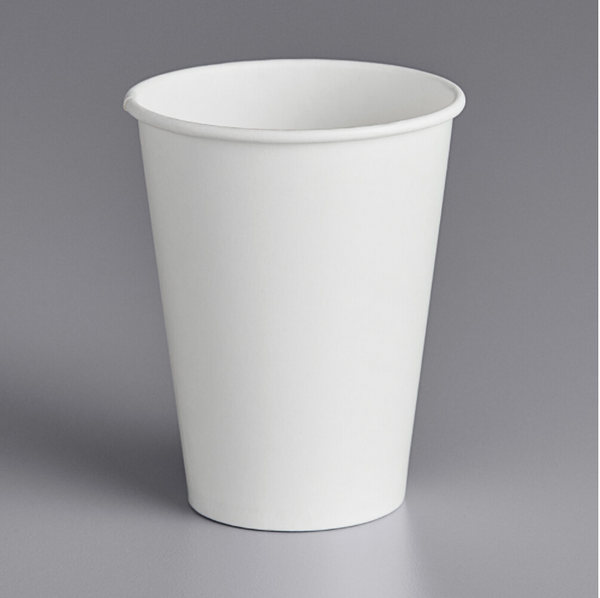 12 oz. White Poly Paper Cold Cup - (2,000/case)