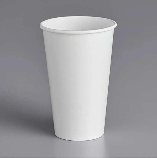 16 oz. White Poly Paper Cold Cup - (1,000/case)