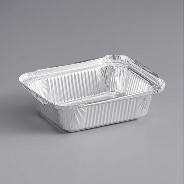 1 lb. Oblong Foil Take-Out Container - (1,000/case)