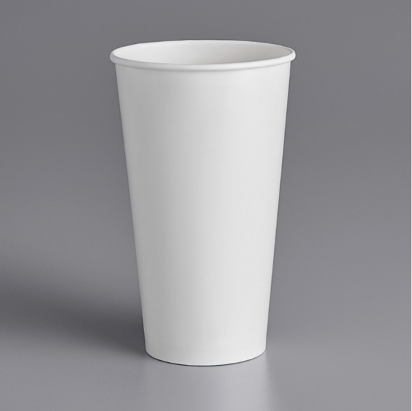 32 oz. White Poly Paper Cold Cup - (500/case)