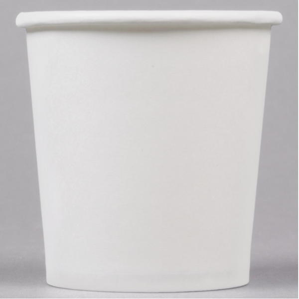 4 oz. White Poly Hot Paper Cup - (1,000/case)