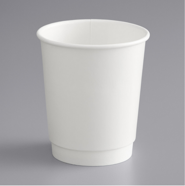 8 oz. White Double Wall Paper Hot Cup - (500/case)