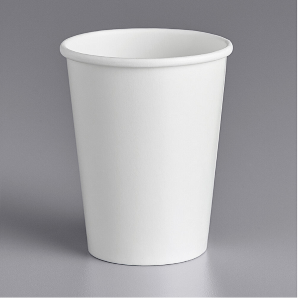 9 oz. White Poly Paper Cold Cup - (2,000/case)